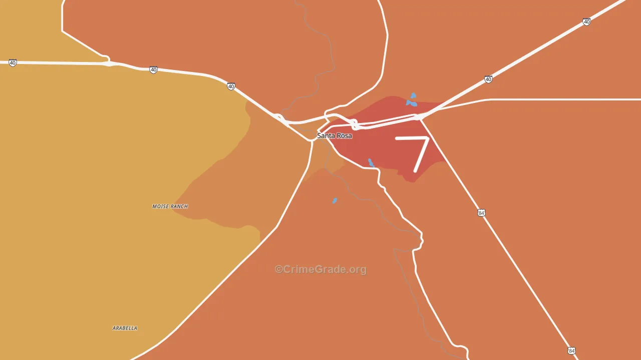 Pintada, NM Map of Assault Rates