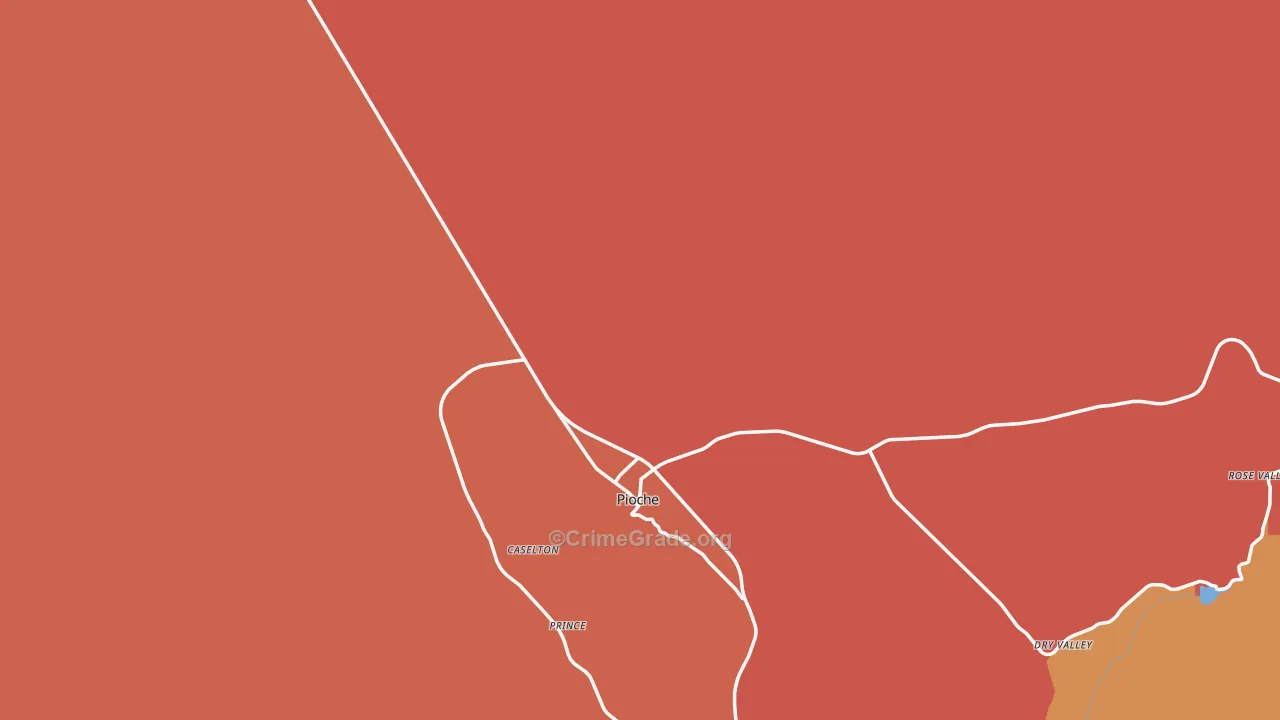 Pioche, NV Map of Assault Rates