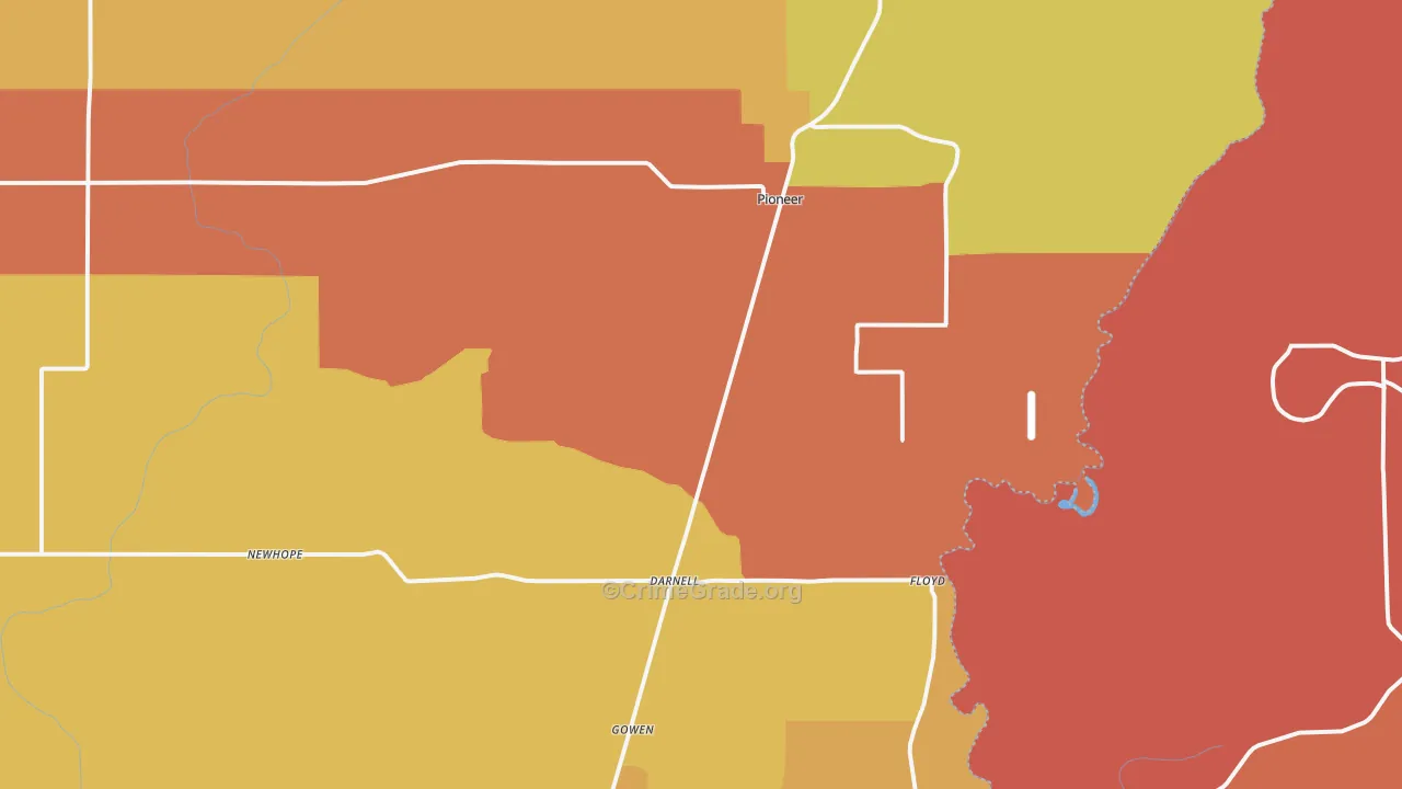 Pioneer, LA Map of Assault Rates