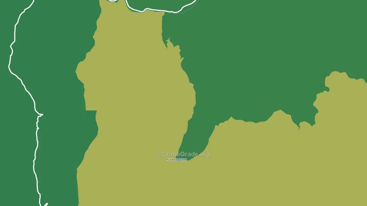Pioneerville, ID Map of Assault Rates