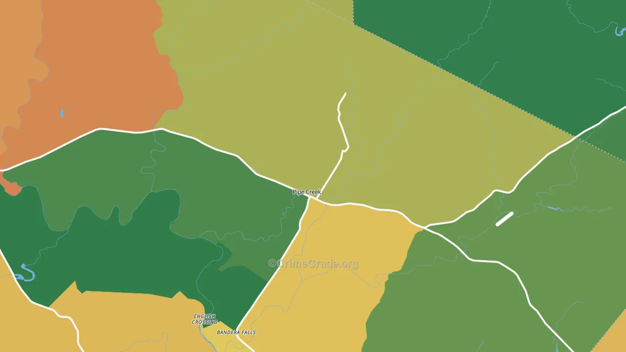 Pipe Creek, TX Map of Assault Rates