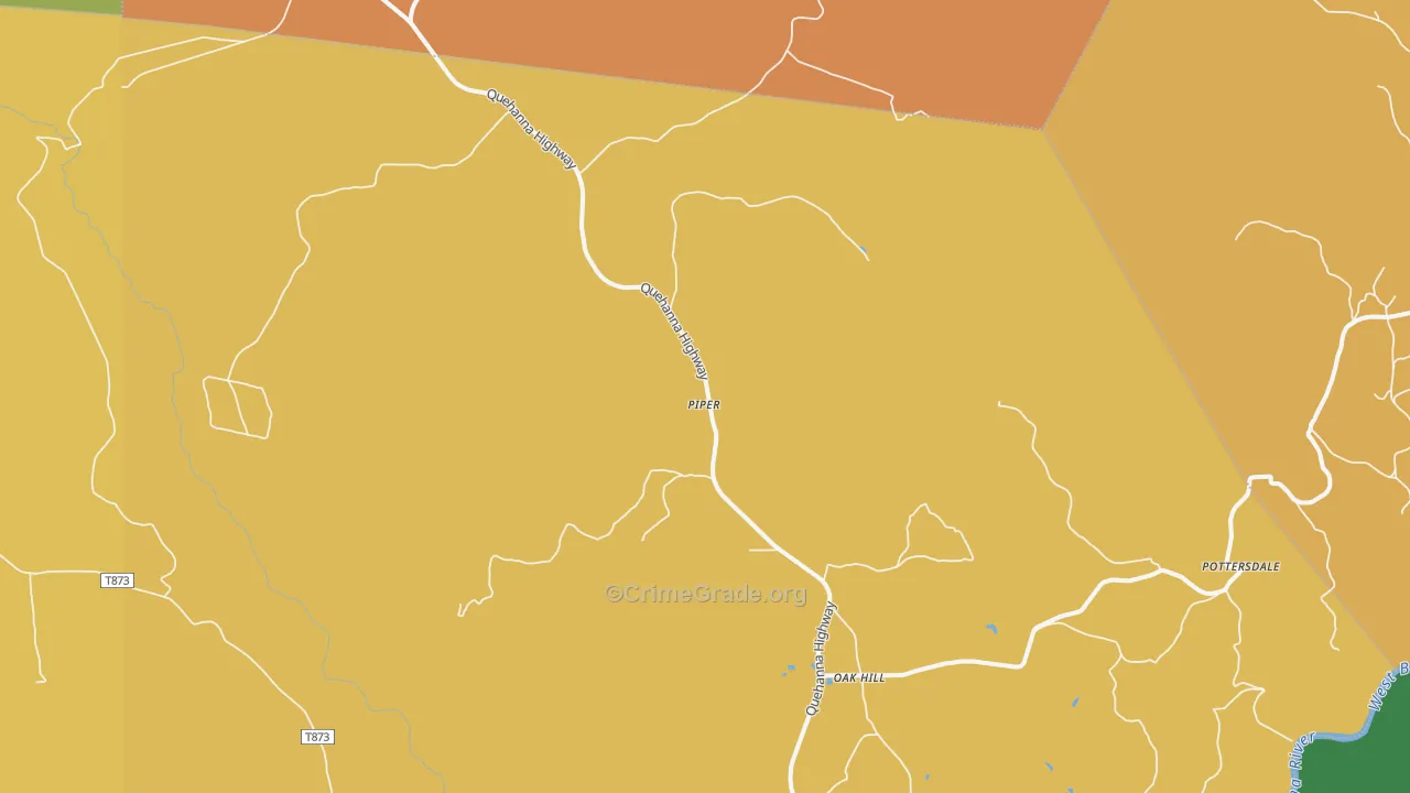 Piper, PA Map of Assault Rates