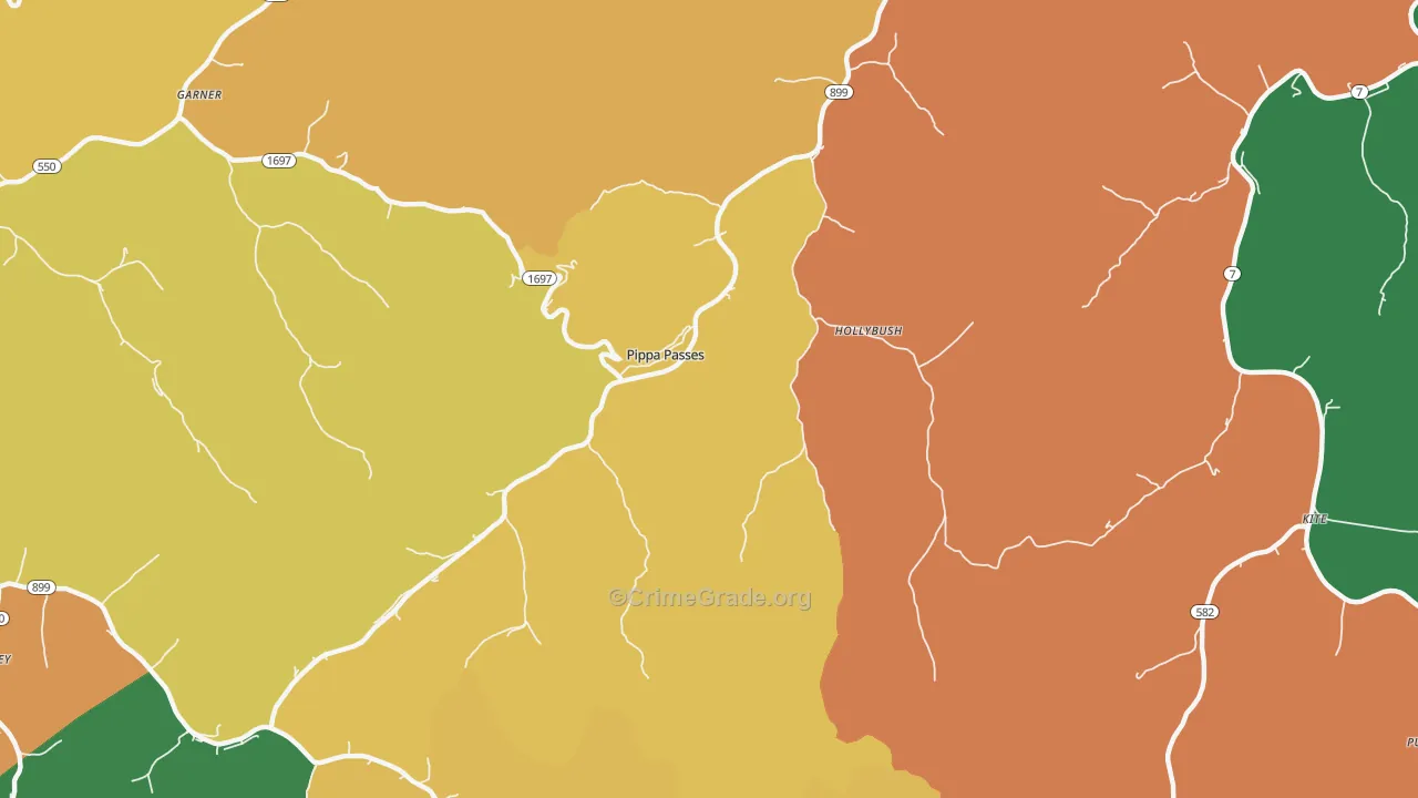 Pippa Passes, KY Map of Assault Rates