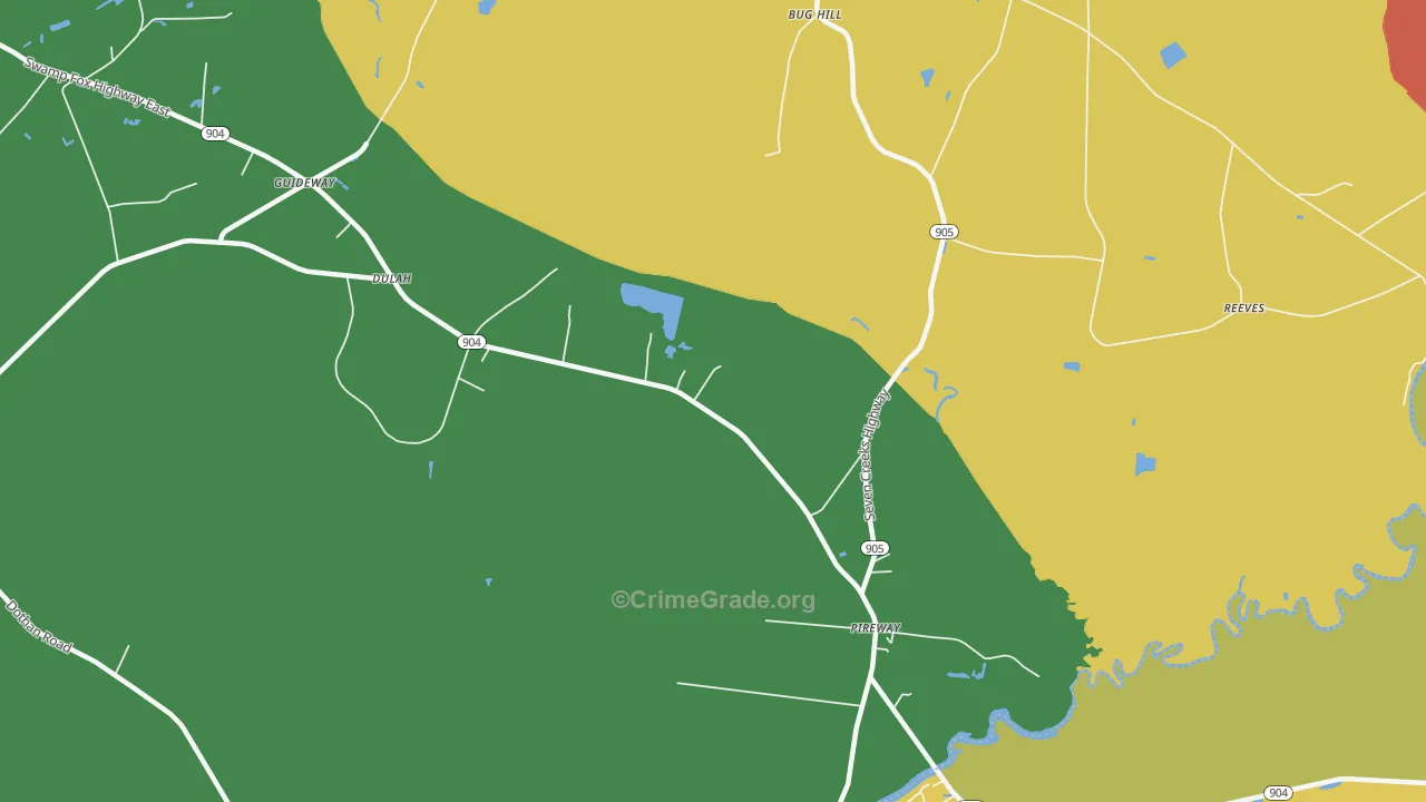 Pireway, NC Map of Assault Rates