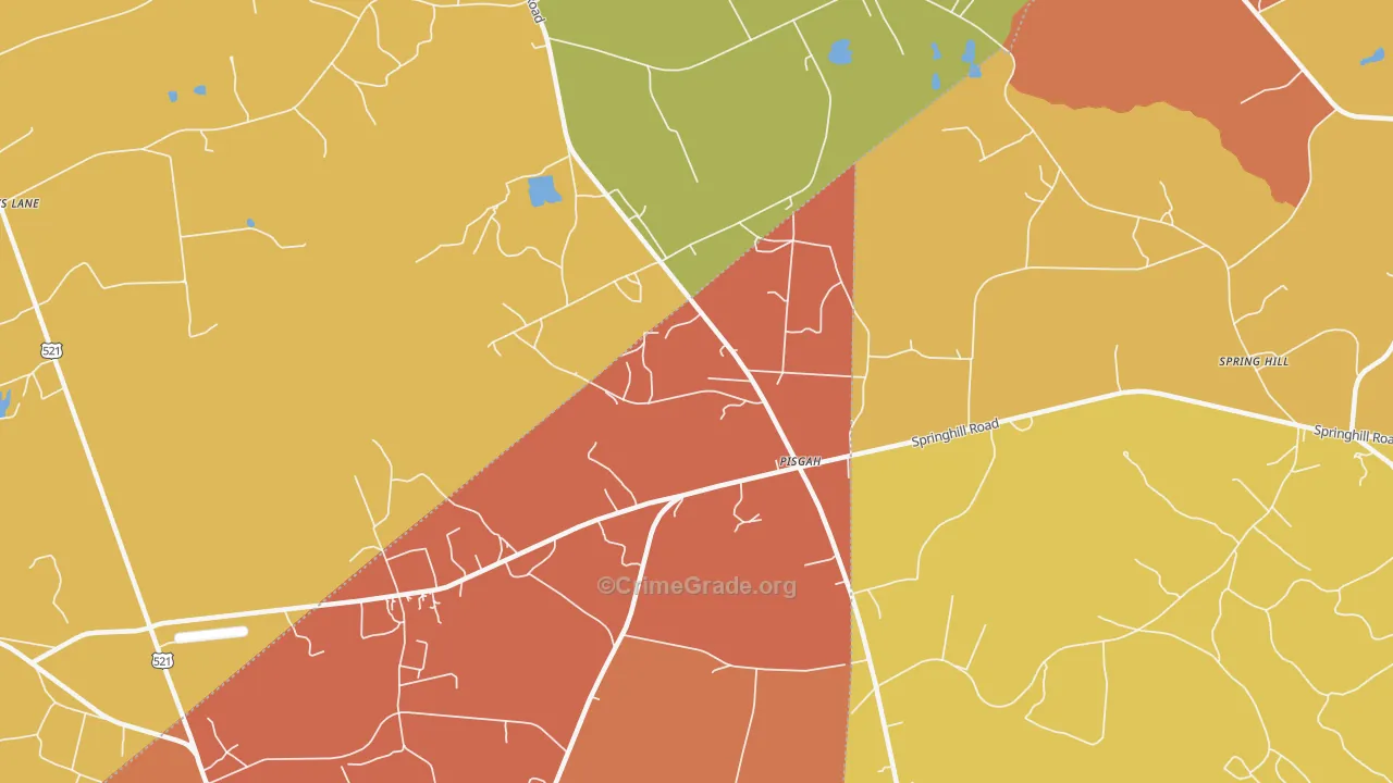 Pisgah, SC Map of Assault Rates