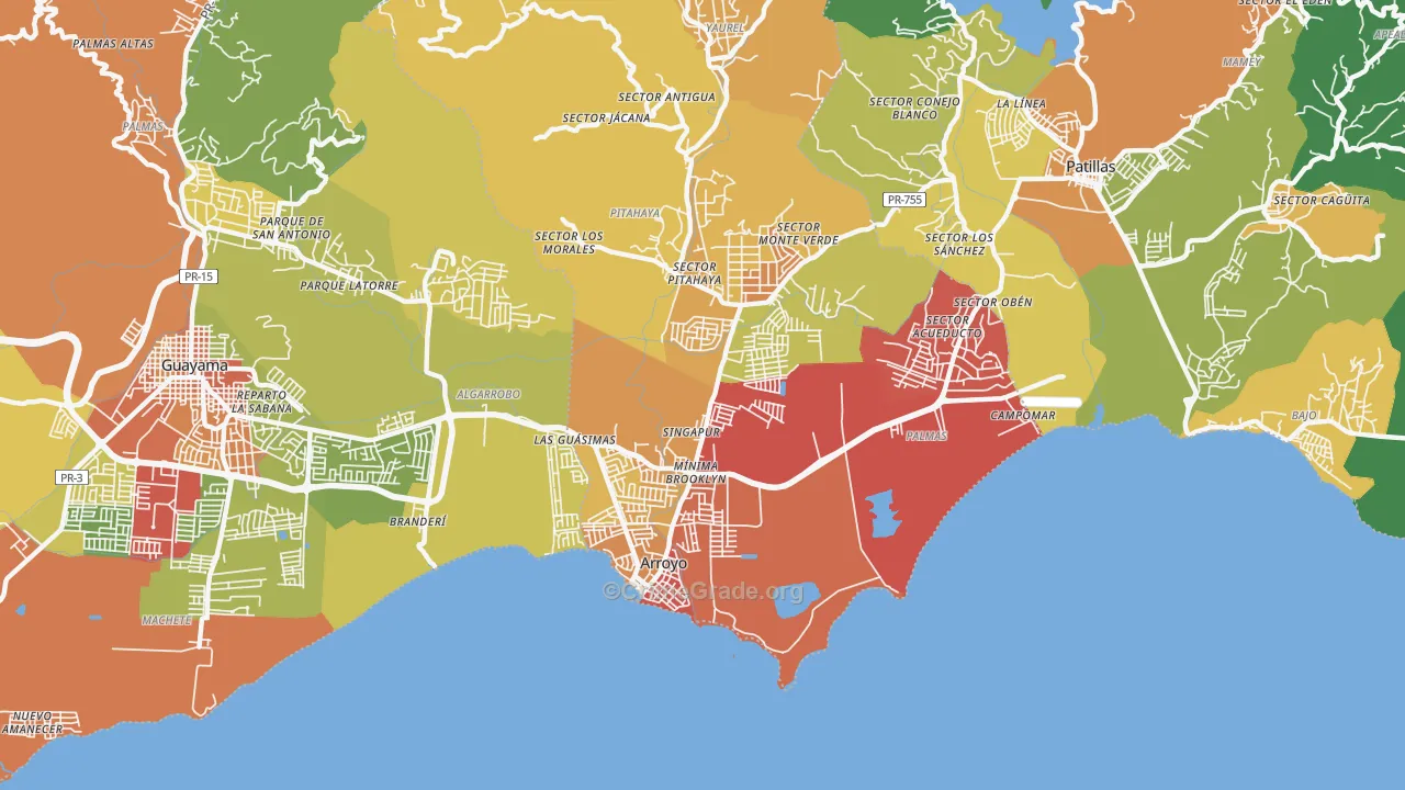 Pitahaya, PR Map of Assault Rates