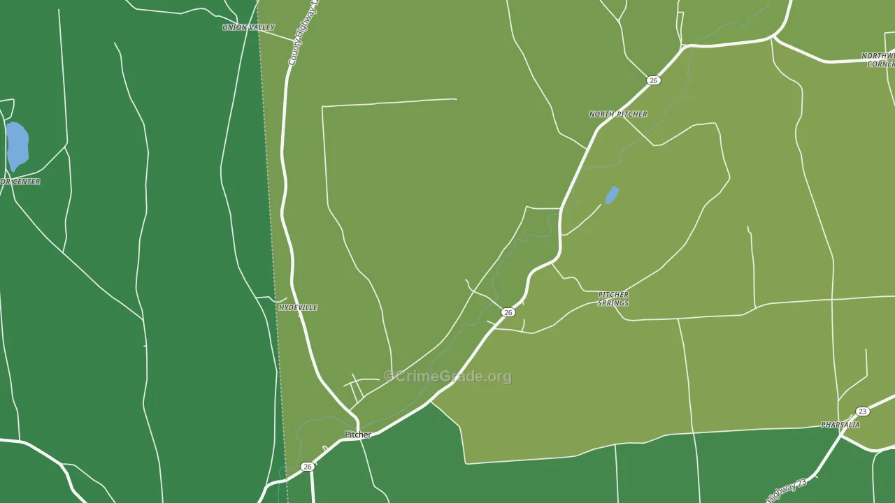 Pitcher, NY Map of Assault Rates