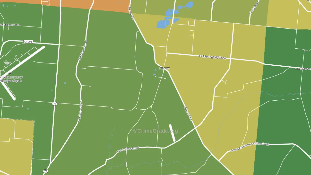 Pitchin, OH Map of Assault Rates