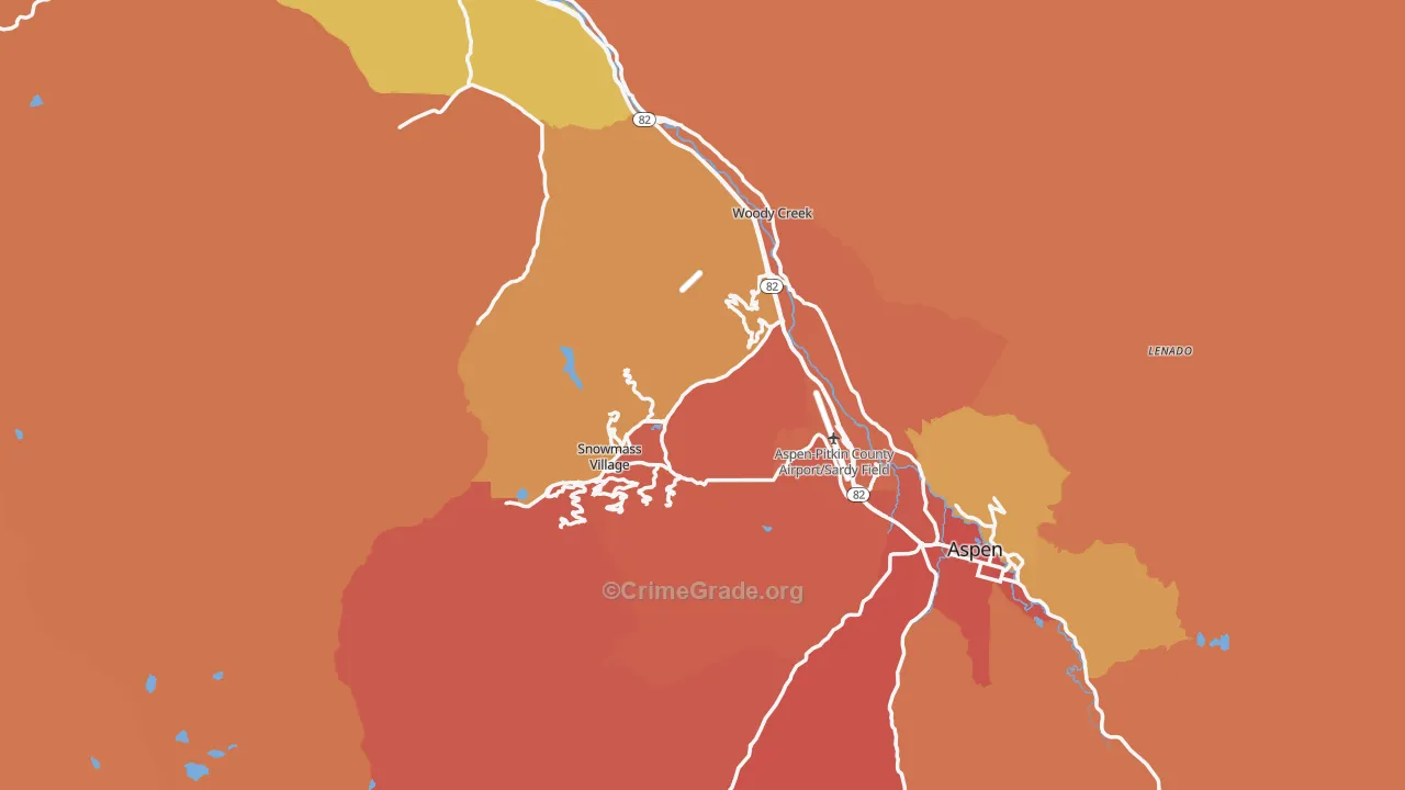 Pitkin County, CO Map of Assault Rates