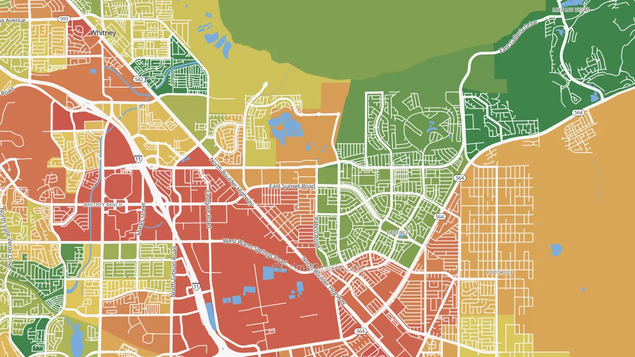 Pittman, Henderson, NV Map of Assault Rates