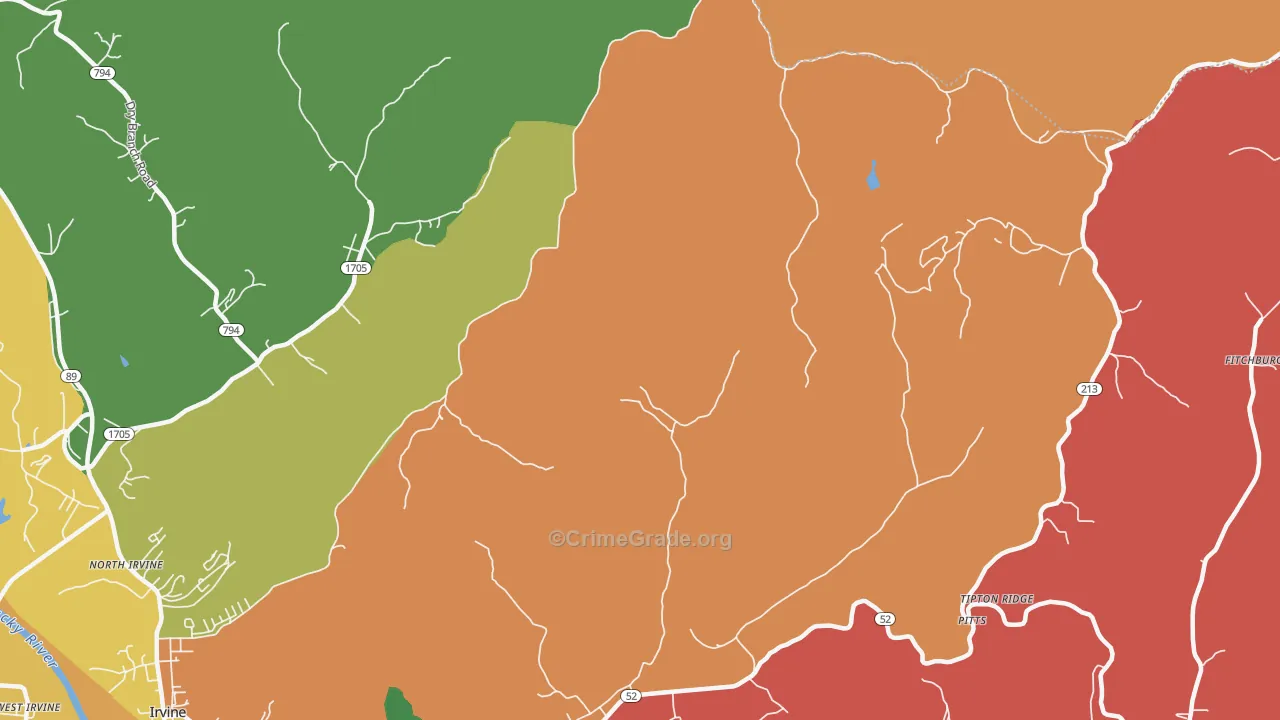Pitts, KY Map of Assault Rates