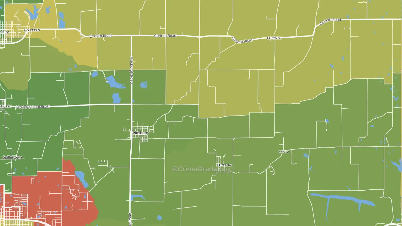 Pittsburg, IL Map of Assault Rates