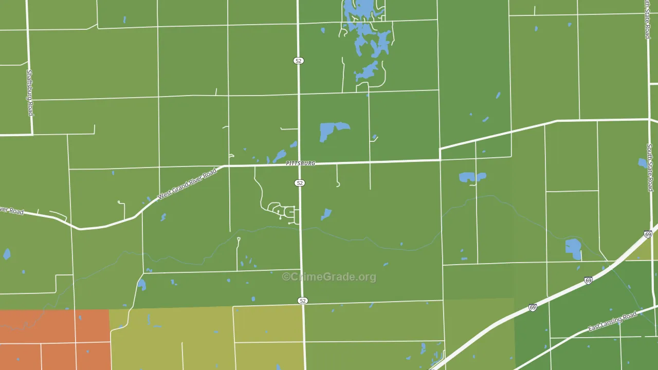 Pittsburg, MI Map of Assault Rates
