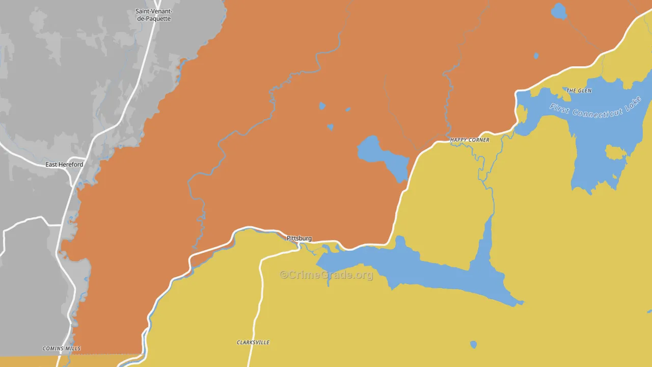 Pittsburg, NH Map of Assault Rates