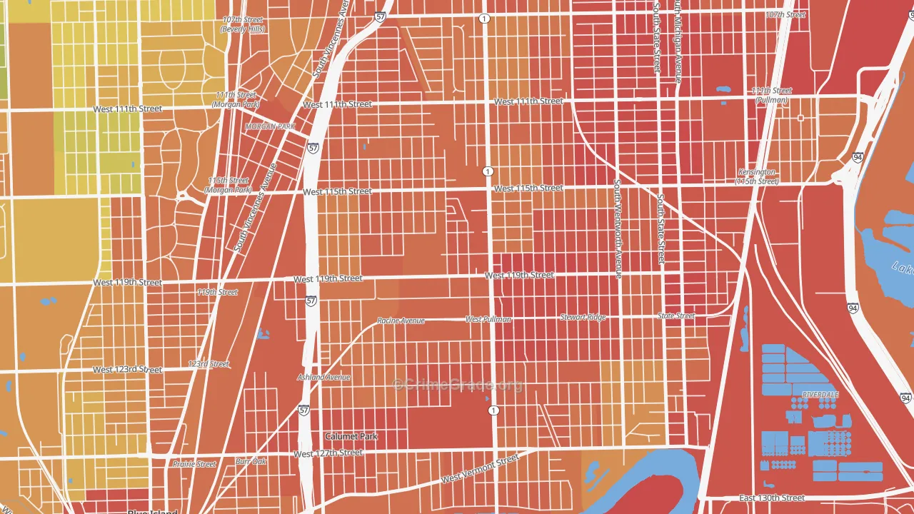 Placerdale, Chicago, IL Map of Assault Rates