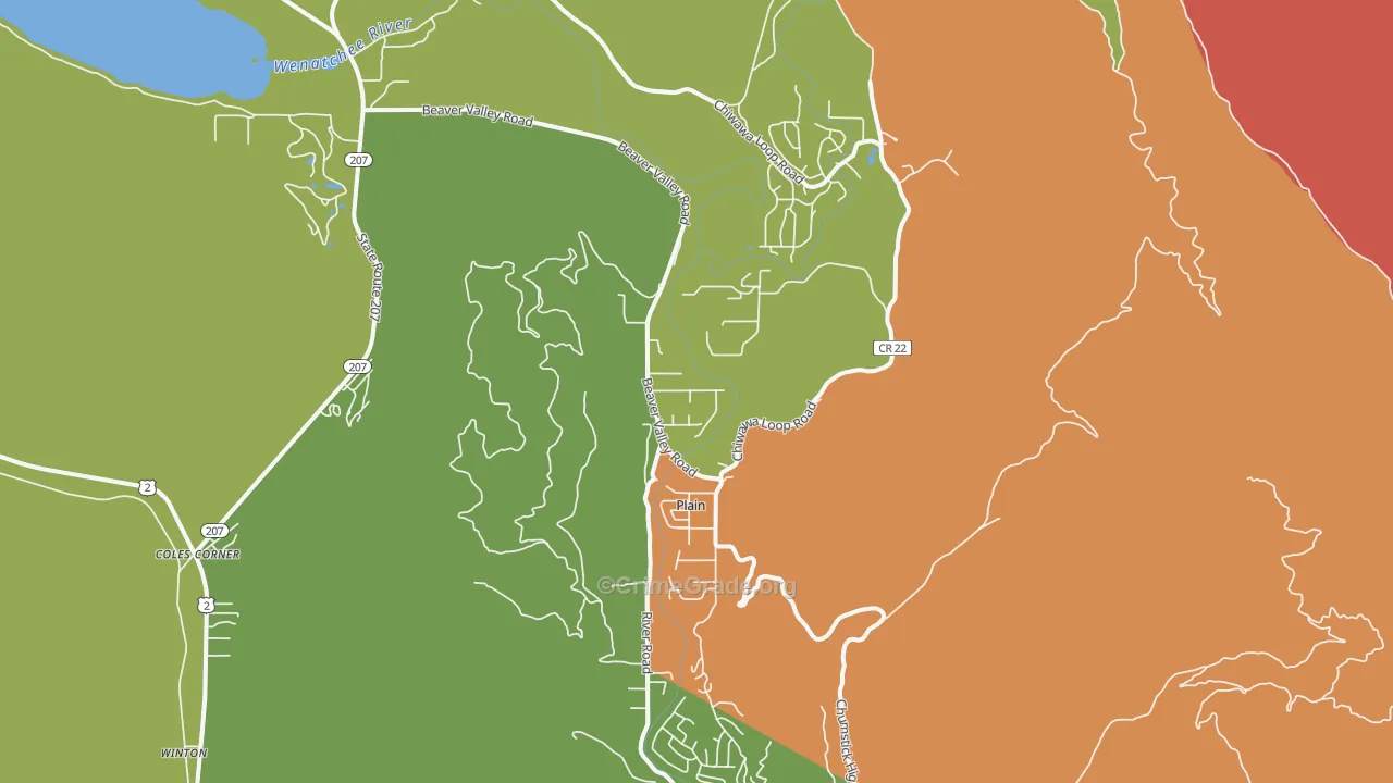 Plain, WA Map of Assault Rates