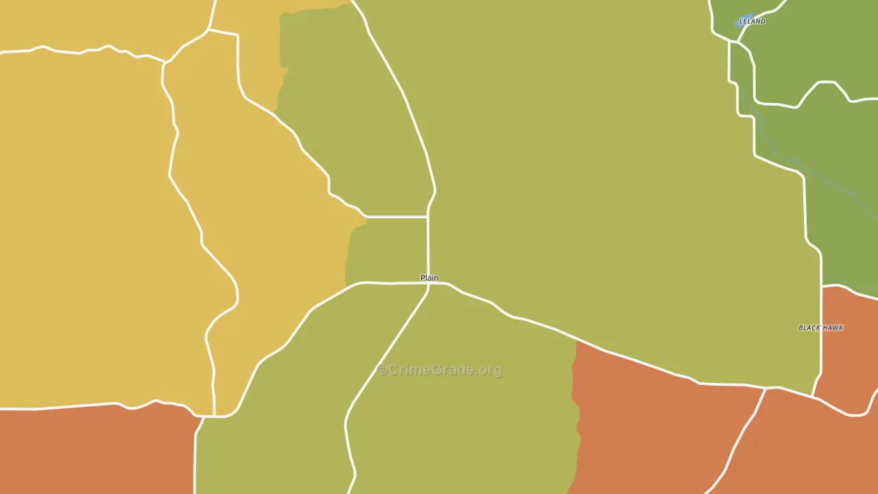 Plain, WI Map of Assault Rates