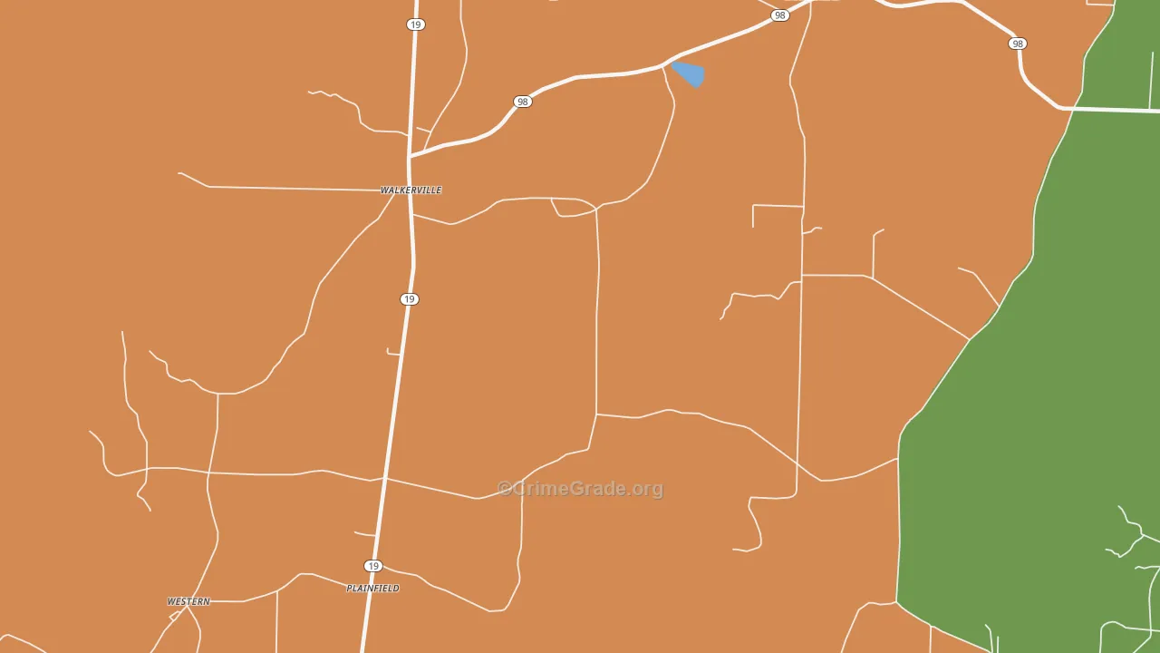 Plainfield, AR Map of Assault Rates