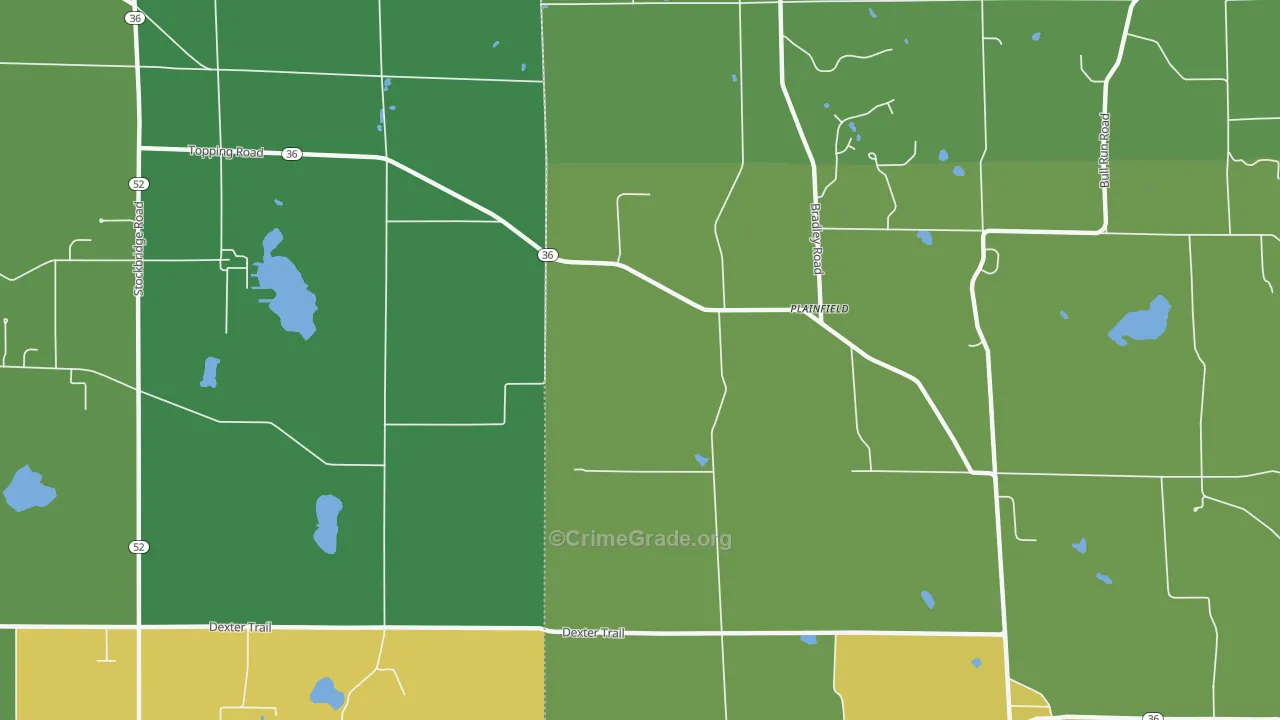 Plainfield, MI Map of Assault Rates