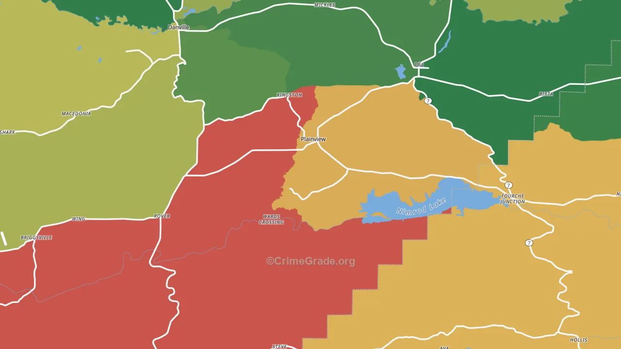 Plainview, AR Map of Assault Rates