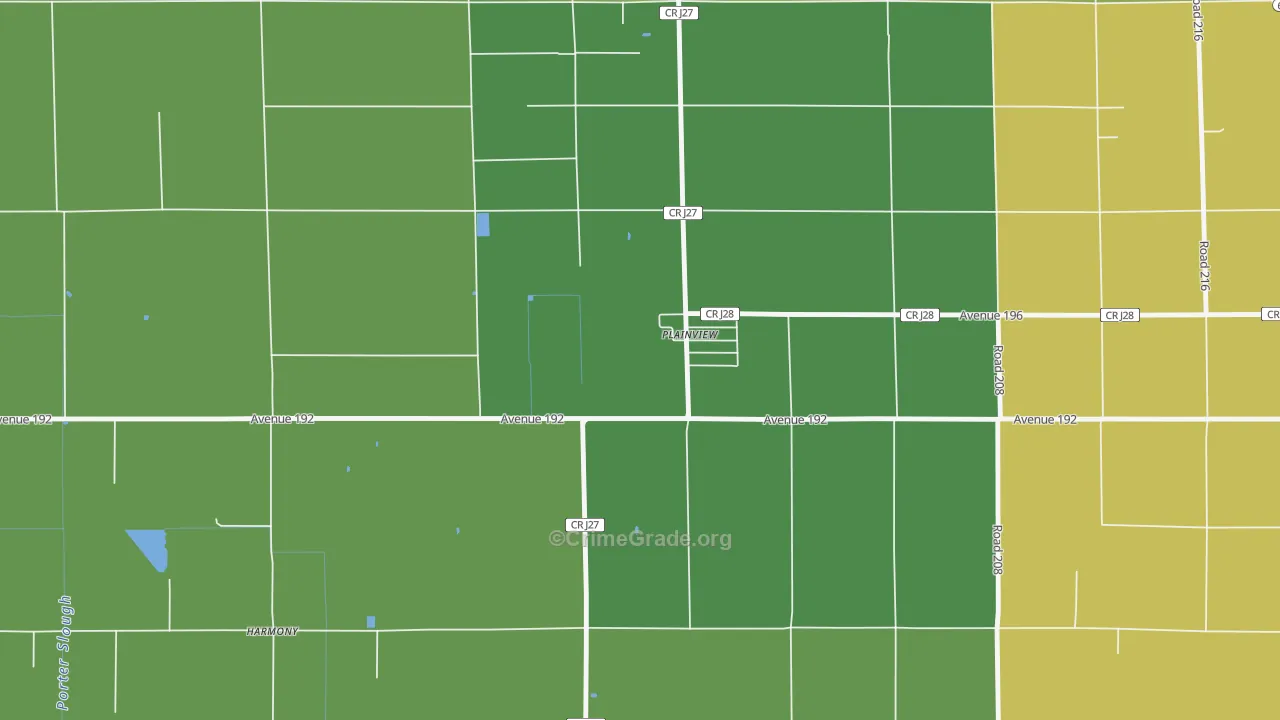 Plainview, CA Map of Assault Rates