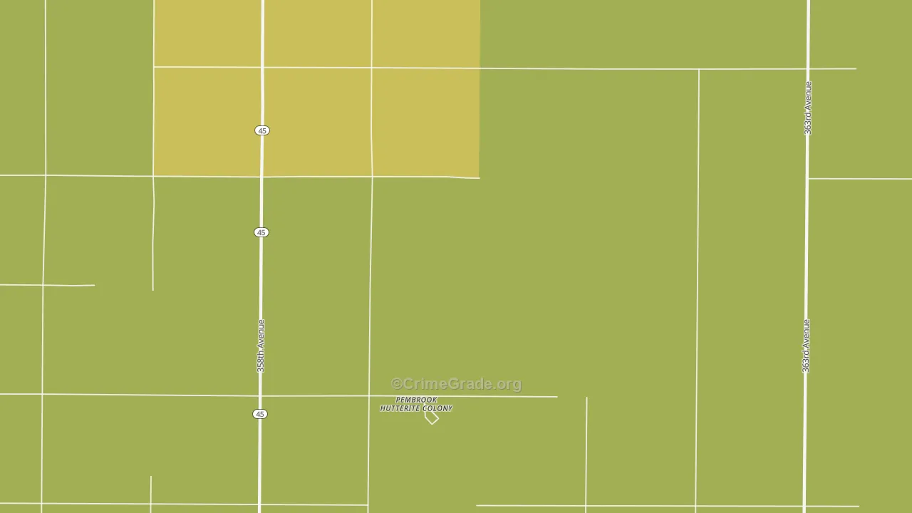 Plainview Colony, SD Map of Assault Rates