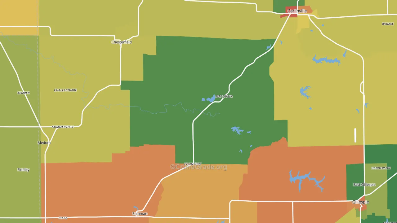 Plainview, IL Map of Assault Rates