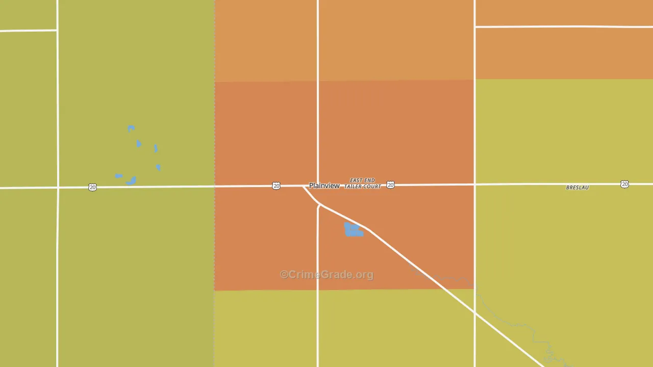 Plainview, NE Map of Assault Rates