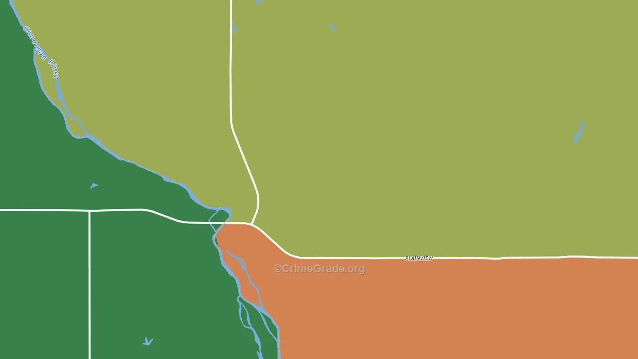 Plainview, OK Map of Assault Rates