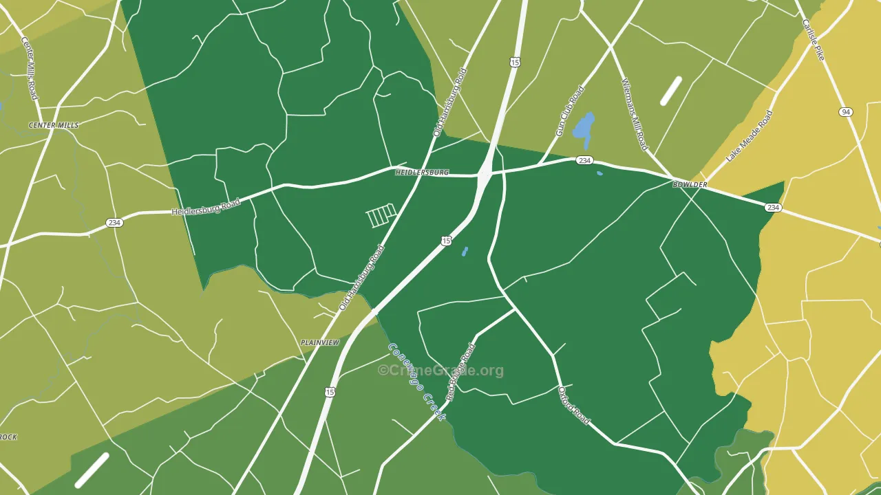 Plainview, PA Map of Assault Rates