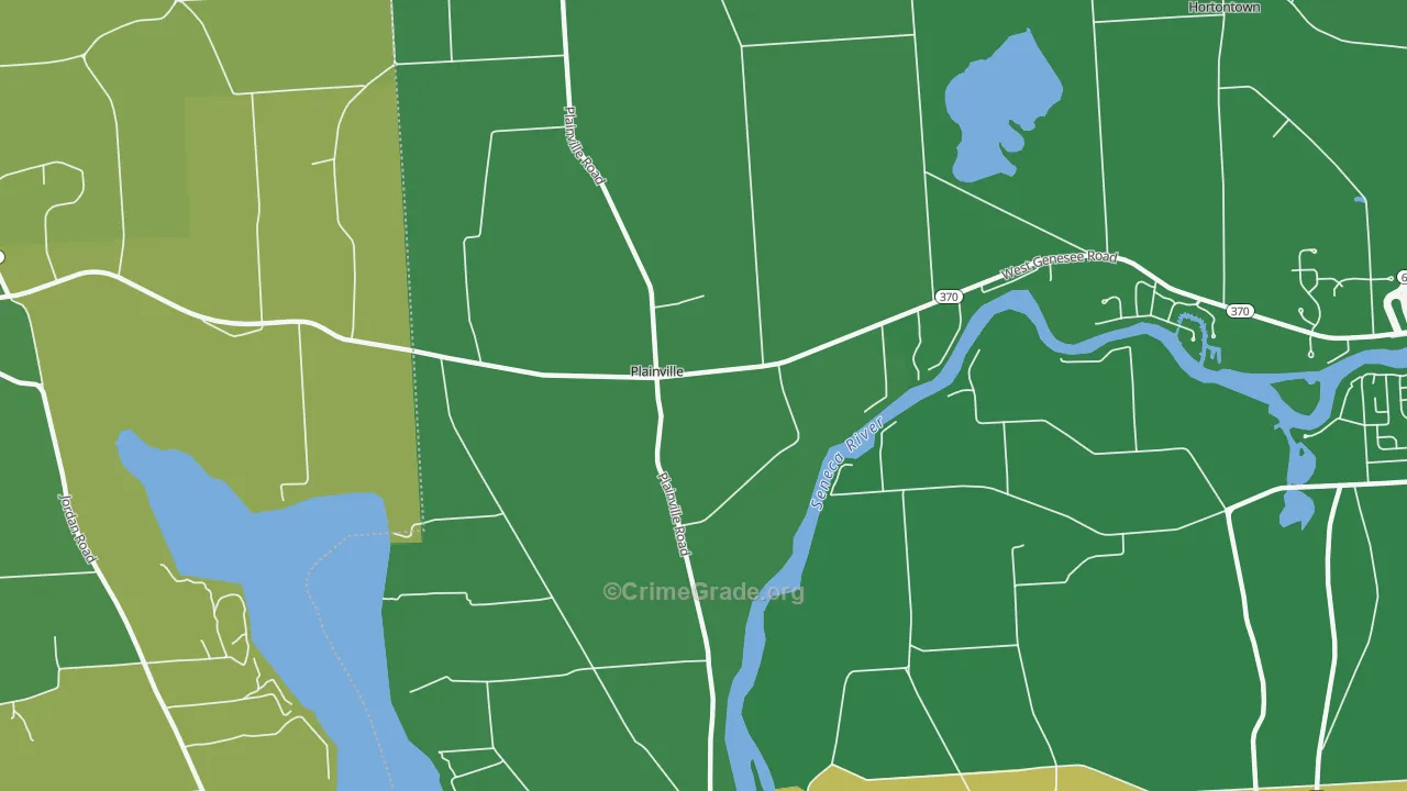 Plainville, NY Map of Assault Rates