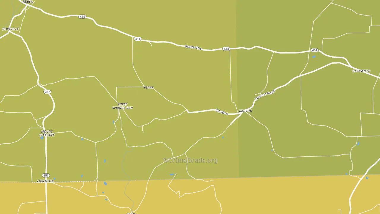 Plank, PA Map of Assault Rates