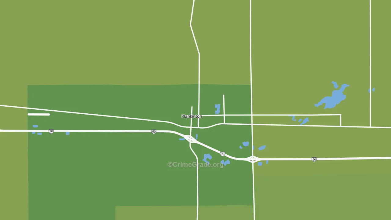Plankinton, SD Map of Assault Rates