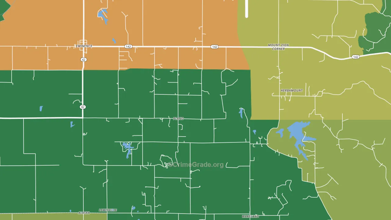 Plano, IN Map of Assault Rates