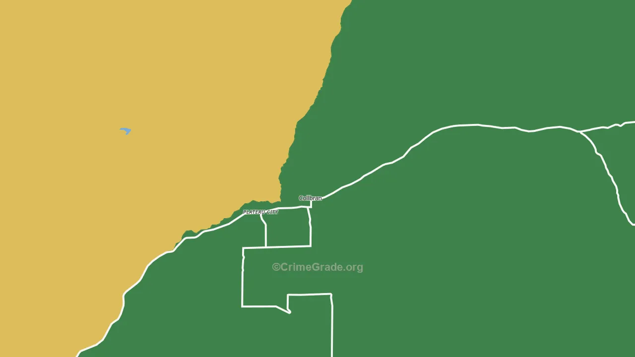 Plateau City, CO Map of Assault Rates