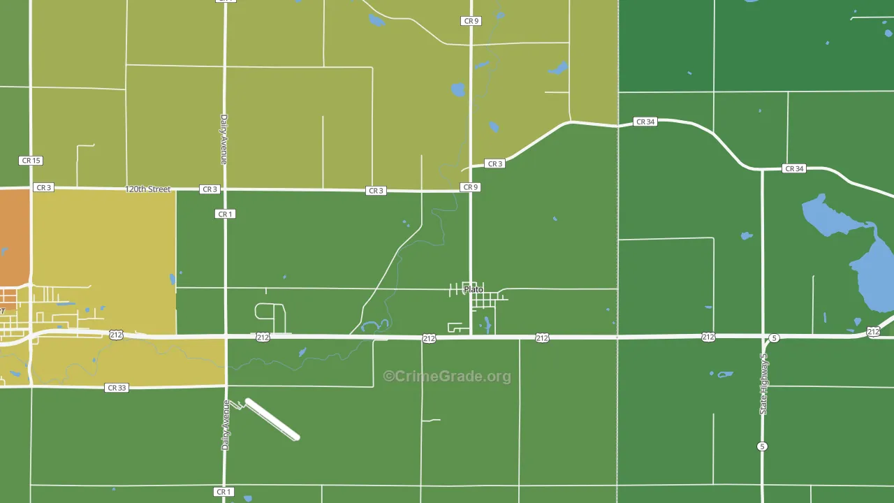 Plato, MN Map of Assault Rates