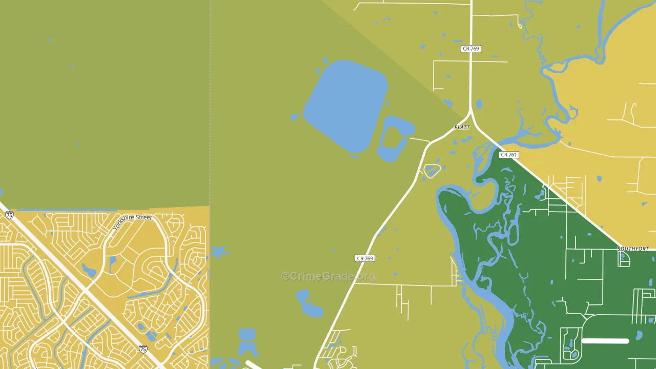 Platt, FL Map of Assault Rates