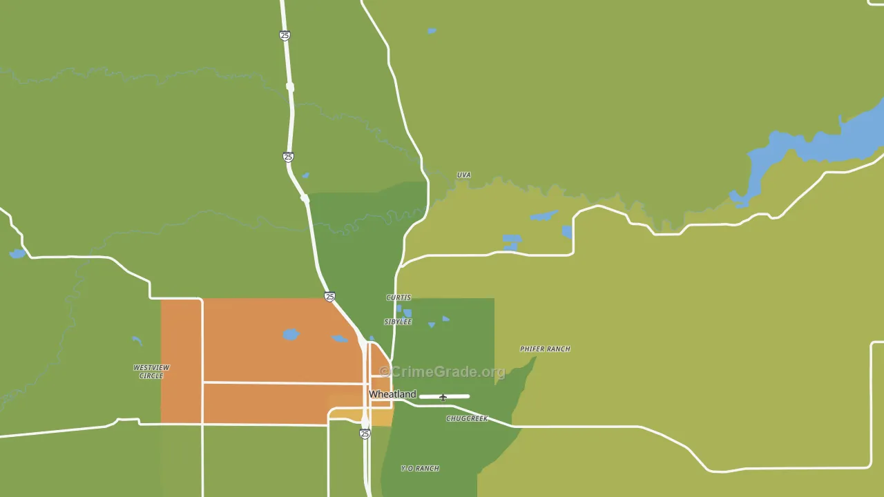 Platte County, WY Map of Assault Rates