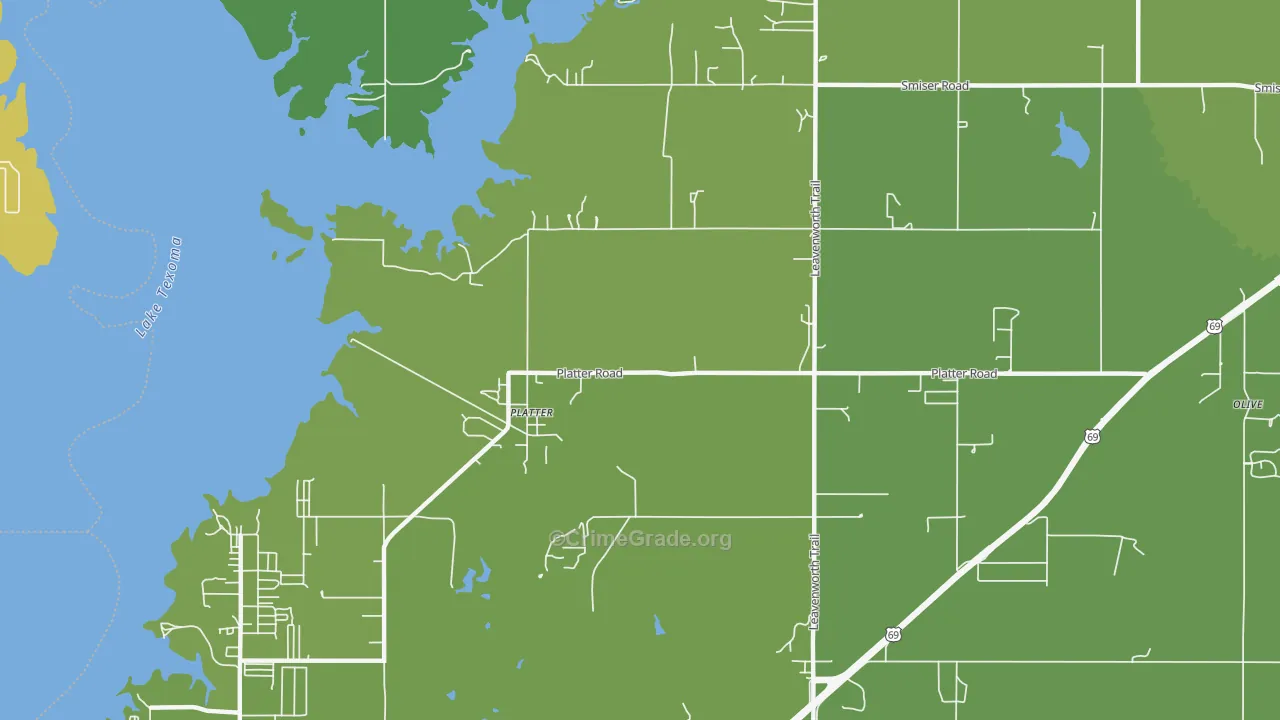 Platter, OK Map of Assault Rates