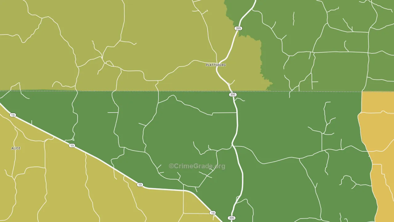 Plattsburgh, MS Map of Assault Rates