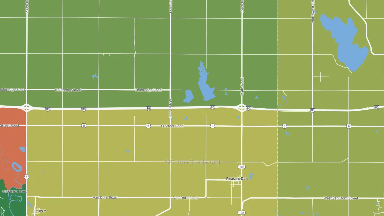 Pleasant Dale, NE Map of Assault Rates