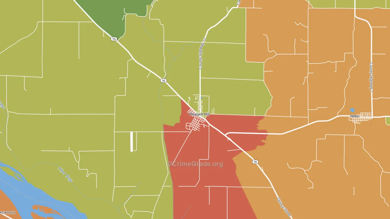 Pleasant Hill, IL Map of Assault Rates