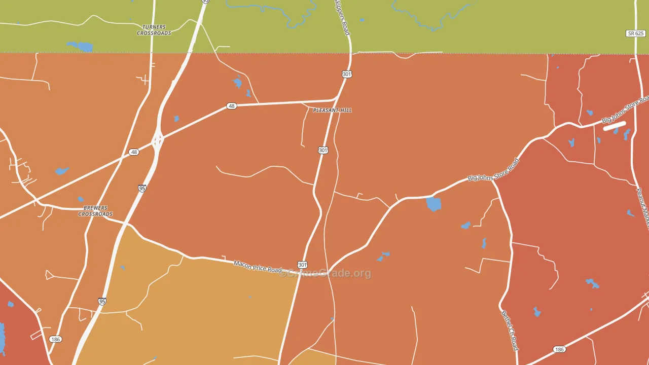 Pleasant Hill, NC Map of Assault Rates