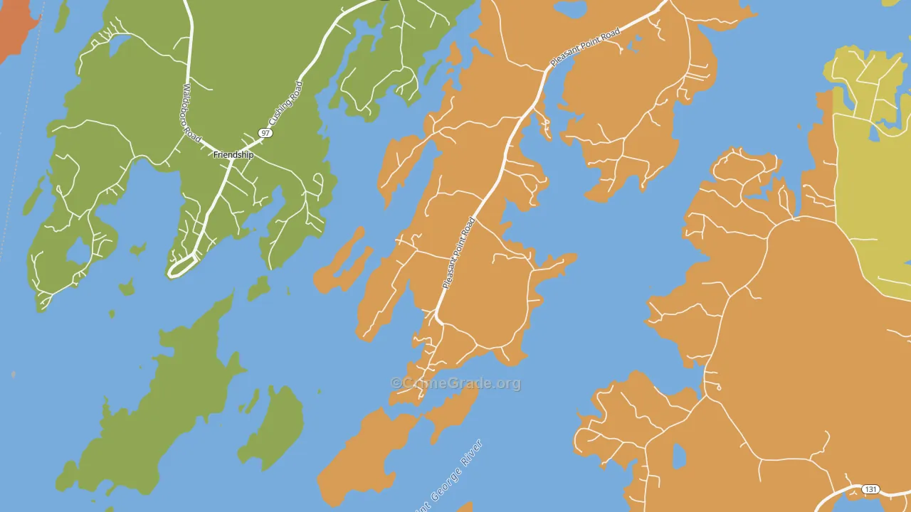 Pleasant Point, ME Map of Assault Rates
