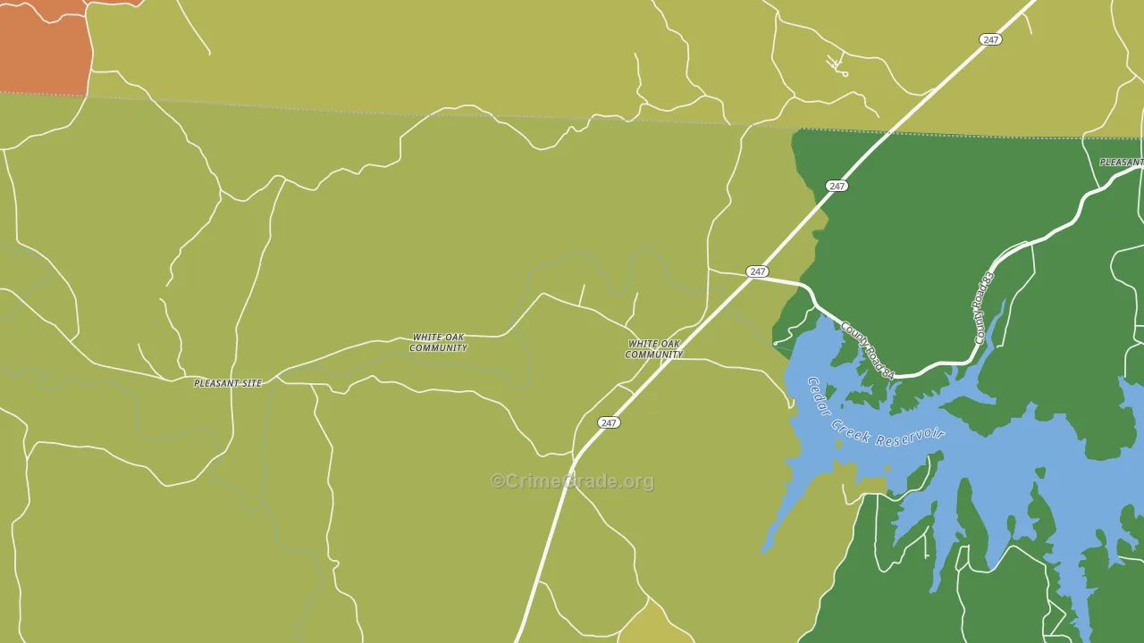 Pleasant Site, AL Map of Assault Rates