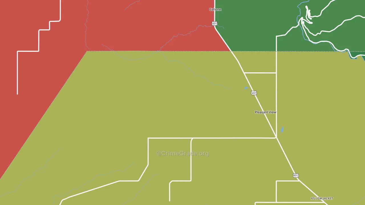 Pleasant View, CO Map of Assault Rates
