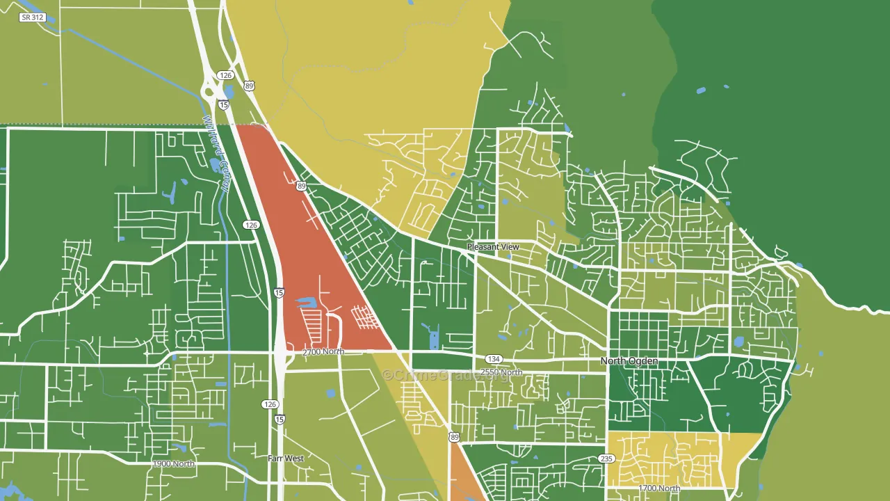 Pleasant View, UT Map of Assault Rates