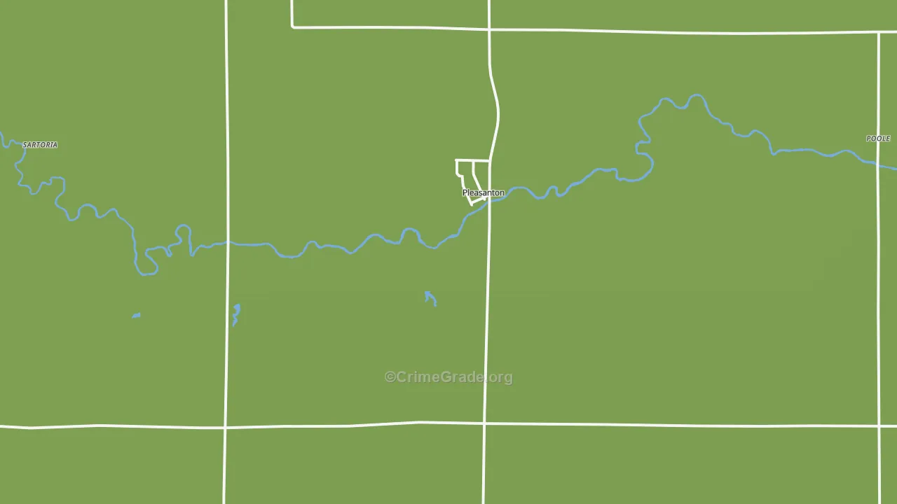 Pleasanton, NE Map of Assault Rates