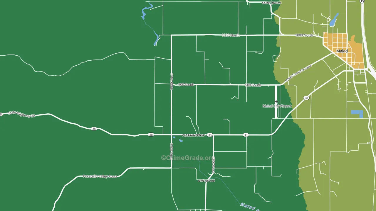 Pleasantview, ID Map of Assault Rates
