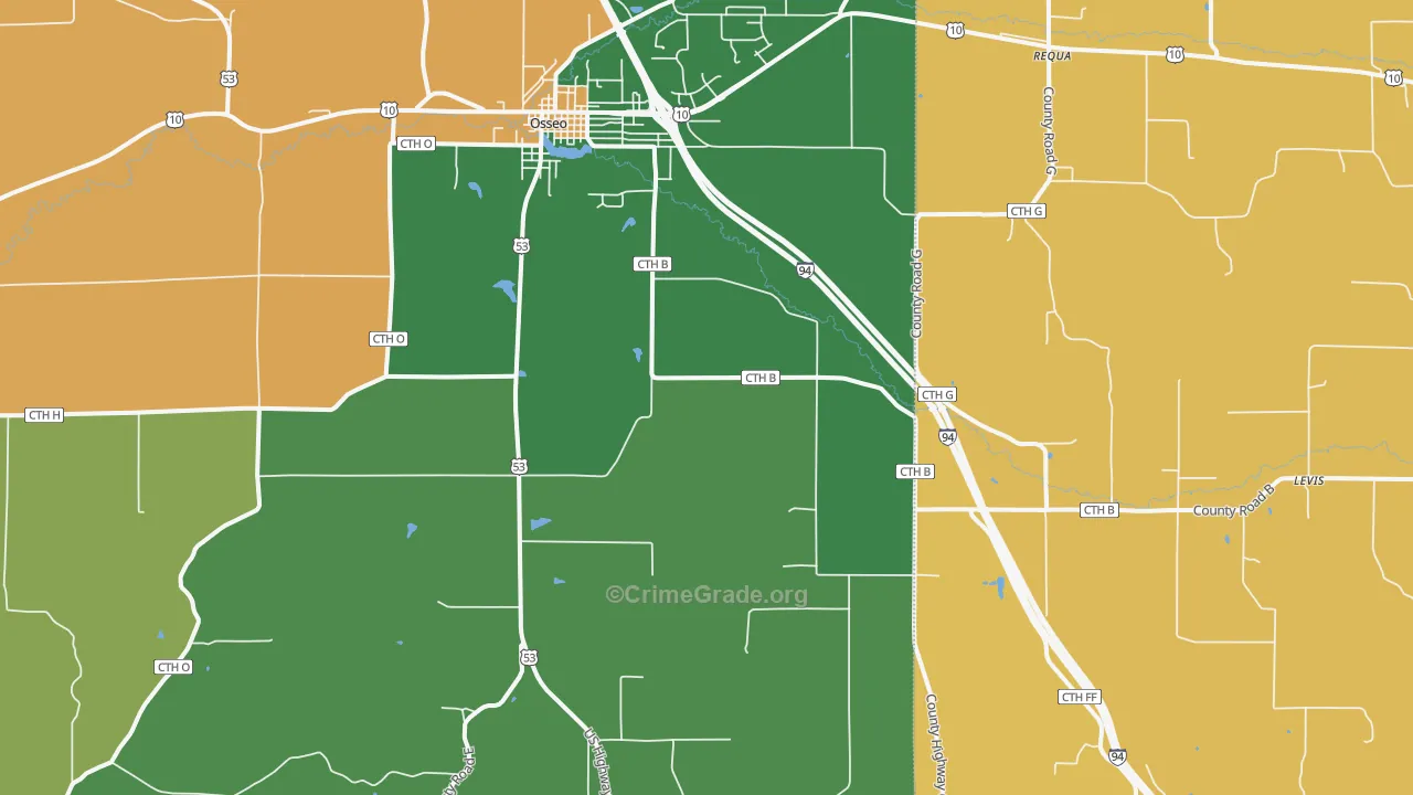 Pleasantville, WI Map of Assault Rates